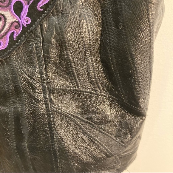 HARLEY DAVIDSON SZ L Rider Vest Leather Italian Stone Design w/ 3 Vest - Picture 11 of 15